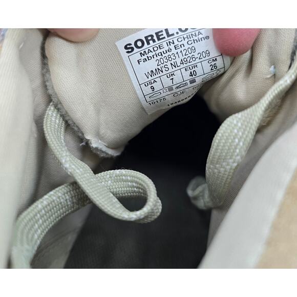 Sorel Evie Ankle Lace Bootie | Tan Suede & Grey Felt | Women’s 9 - Picture 8 of 10